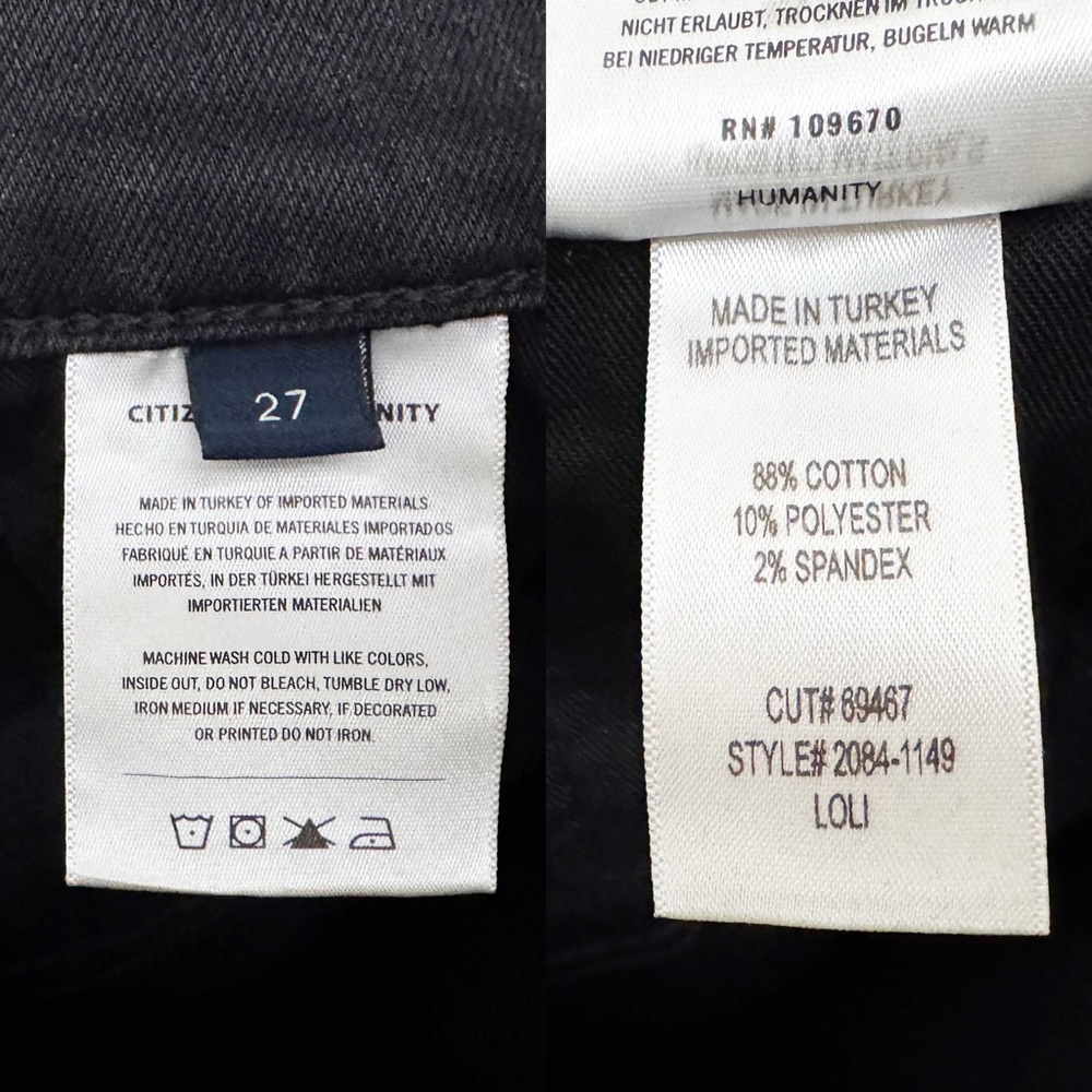 Citizens Of Humanity Black Flare & Wide Leg Jeans - Picture 8 of 13